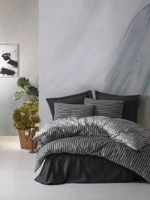 Bamboo bambusz-pamut szatén dupla ágyneműhuzat garnitúra 200 × 220 cm, antracit