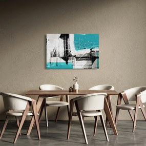 Kép - Türkiz absztrakció (90x60 cm)