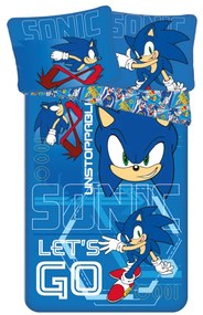 Sonic, a sündisznó Let&#039;s go ágyneműhuzat 140×200cm, 70×90 cm