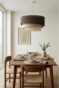 Brilagi - Kábelre szerelt csillár TRIO 3xE27/60W/230V átm. 60 cm barna/bézs/fehér