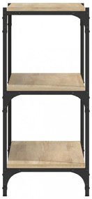sonoma tölgy színű fa és acél könyvszekrény 100 x 33 x 70,5 cm