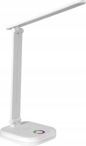 LED RGBW dimmelhető asztali lámpa vezeték nélküli töltéssel, 7W LED/5V USB, fehér