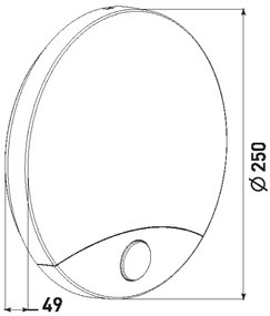 LED Kültéri fali lámpa érzékelővel HIBIS LED/15W/230V IP44