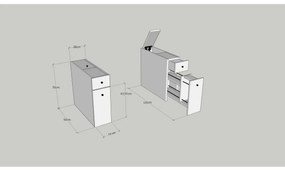 Calencia Anthracite fürdőszoba szekrény