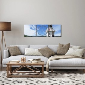 Az Akaroa világítótorony képe, Új-Zéland (órával) (90x30 cm)