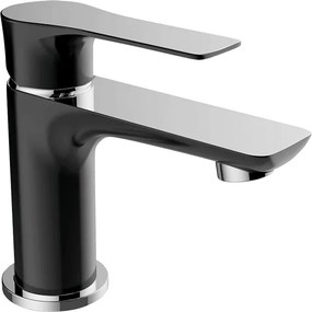 Álló Mosdócsaptelep Fekete Króm, Dugóval