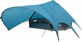 vidaXL Teepee sátor 9 fős tetővel Kék és Szürke 600 x 600 x 347 cm