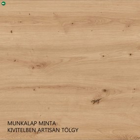 Magas szekrény, fehér/artisan tölgy, LULA 60 DK-210 2F