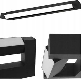 FĂŒrdĆszobai Led Fali LĂĄmpa 32W (2x16W) TĂŒkör Felett Fekete IP54 KĂ©tirĂĄnyĂș