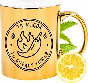 Prémium Arany Csillogó Bögre Magdinak Ajándék Nyomtatott Fotóval