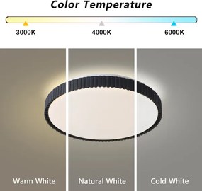 Brilagi - LED dimmelhető mennyezeti lámpa CORVO LED/72W/230V 3000-6000K fekete átm. 50 cm+távirányító