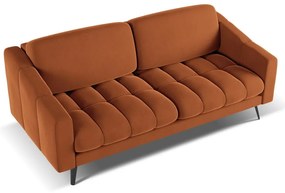 Narancssárga bársony kanapé 202 cm Nalu – Makamii