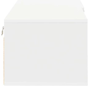 TV szekrény fiókkal polcokkal Fehér 100.5 x 39 x 30 cm Faanyag