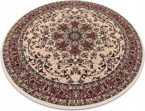 Nappali szőnyeg gyapjú Polonia Córdoba homok Bézs Virágok Keret 135 cm