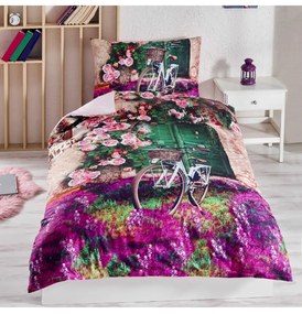 Violet Deluxe 3D pamut ágyneműhuzat, A standard egyszemélyes ágy szett tartalma: 1x 140x200 + 1x 70x90