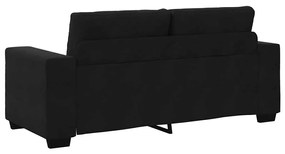 fekete bársony loveseat kanapé 140 cm