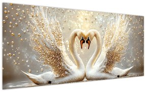 Kép - Arany hattyúk (120x50 cm)