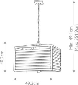Elstead Lighting Louvre LOUVRE-6P Függőlámpa 6x60W/E27
