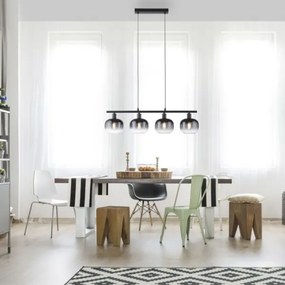 JUST LIGHT. 15421-18 - Csillár zsinóron ZEA 4xE14/25W/230V fekete