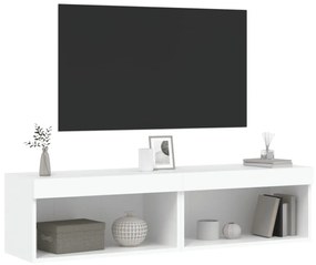 2 db fehér TV-szekrény LED-világítással 60 x 30 x 30 cm