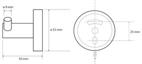 Sapho, X-ROUND E Dupla horog, króm, XR202