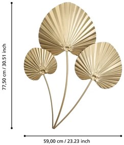 Eglo 426011 - Fali dekoráció CHIKUMA 77,5x59 cm arany