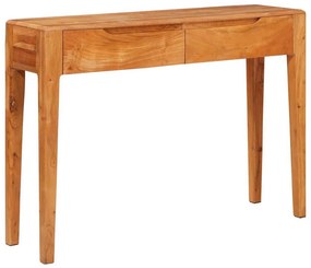 vidaXL Konzolasztal fiókkal Barna 110 x 30 x 80 cm Tömör Akácfa