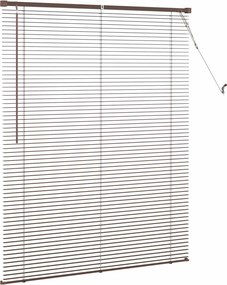 vidaXL Zsaluzia Állítható Sötét barna mintával 150 x 110 cm PVC
