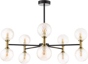 Dar Lighting modern mennyezeti lámpa takara barna matt fekete dartak2354-25