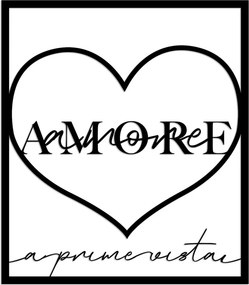 Amore fém fali dekoráció, 49×56 cm