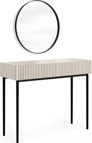 Nicole fésülködőasztal fekete tükörrel 60 cm - kasmír / fekete lábak