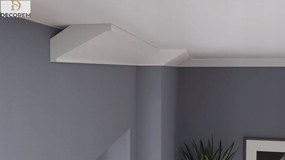 Mennyezeti díszléc DLSU9 6cm x 12cm párkány díszléc Xps Decorem