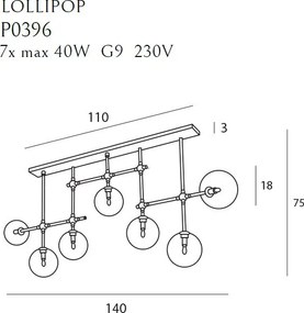 Függeszték Fekete MAXLIGHT P0396