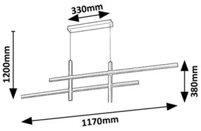 Rabalux 72366 - LED Csillár zsinóron SEVERINE LED/40W/230V 3000K