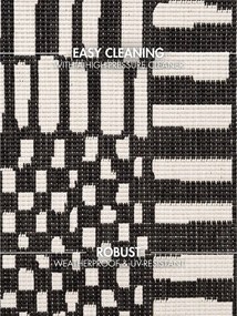 Fekete-krémszínű kültéri-beltéri szőnyeg 160x230 cm Haringey Barkham – Ted Baker