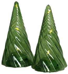 Zöld karácsonyi fénydekoráció 2 db-os ø 6 cm Vilma – Sirius