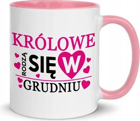 Fehér Bögre Rózsaszín Belső Királynők Születnek Decemberben Lányoknak