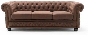CHESTERFIELD barna mikroszálas kanapé