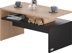 Casaria® Sacramento dohányzóasztal 92x50x47 cm - natúr/antracit