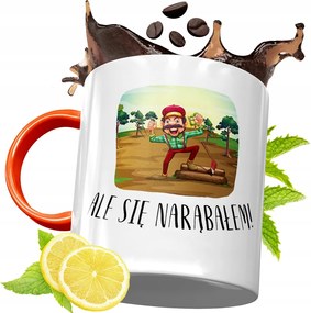 Narancssárga Bögre Favágónak Ajándék fényképes nyomattal