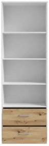 Könyvszekrény URO artisan tölgy/fehér