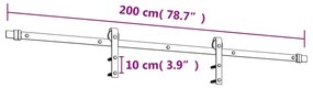 tömör fenyőfa tolóajtó fémszerelékszettel 95 x 210 cm