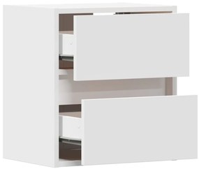 fehér falra szerelhető TV-szekrény LED-lámpákkal 41x31x45 cm