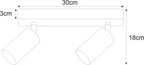 KAJA K-4726 MONTI Fekete Színű Spotlámpa 2xGU10 10W IP20