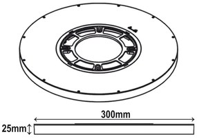 Top Light - LED Mennyezeti lámpa REVIT LED/24W/230V átm. 30 cm fehér