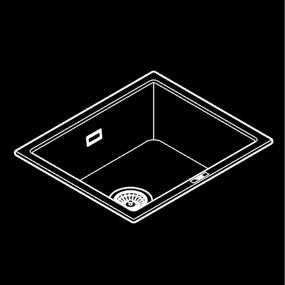 GROHE 31654AP0 - K700U mosogató 533 × 457 mm fekete gránit/fekete