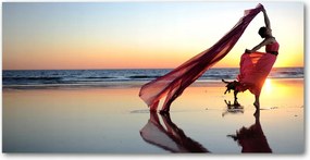 Fotó üvegfestmény Táncoló nő 140x70