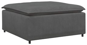 sötétszürke moduláris kanapé lábzsámoly modul 100x100x48 cm