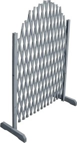 vidaXL szürke tömör fenyőfa rácskerítés 1,8 x 1 m