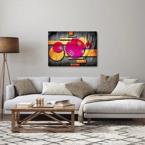 Absztrakt kép történelmi szimbólumokkal (70x50 cm)